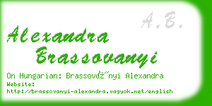 alexandra brassovanyi business card